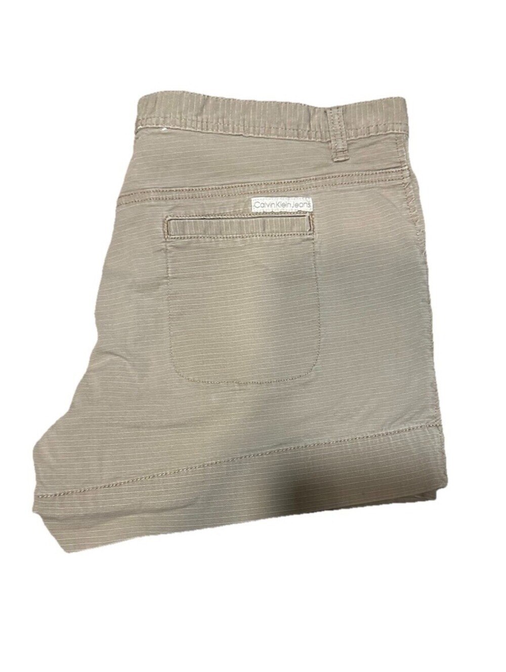 Calvin Klein Women's Khaki Chino Shorts, Size 14, Beige/Khaki Good Condition